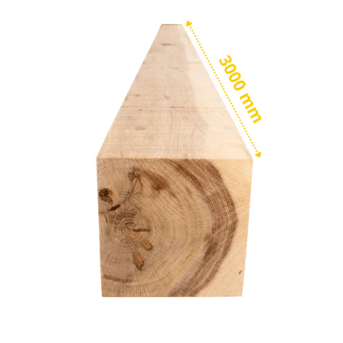 Pack de 10 x Poutres (Poteaux) en Chêne 3000 x 175 x 175mm – Image 3