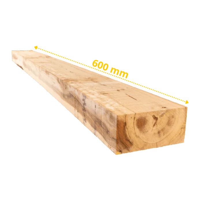 40 traverses en chêne 60 x 20 x 10 cm (Non traité) – Image 2