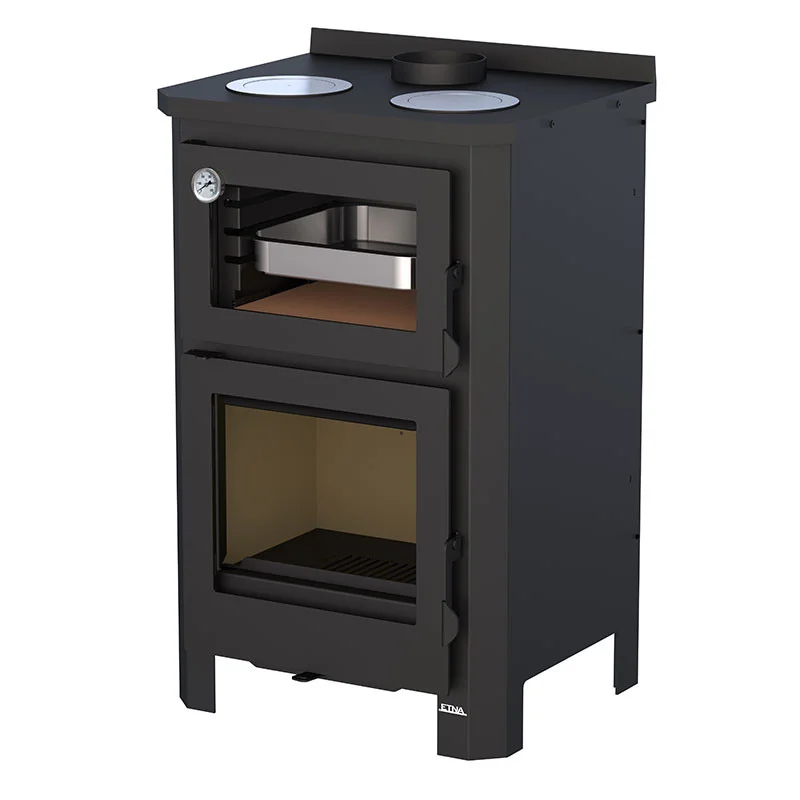 Poêle à bois avec four et plaque de cuisson Pramoda – 9 Kw – Image 2