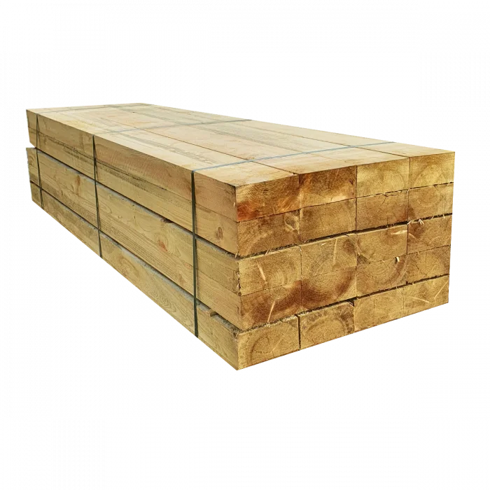 20 x Traverses de bois (Vert traité) UC3 | 2,4 m x 200 mm x 100 mm